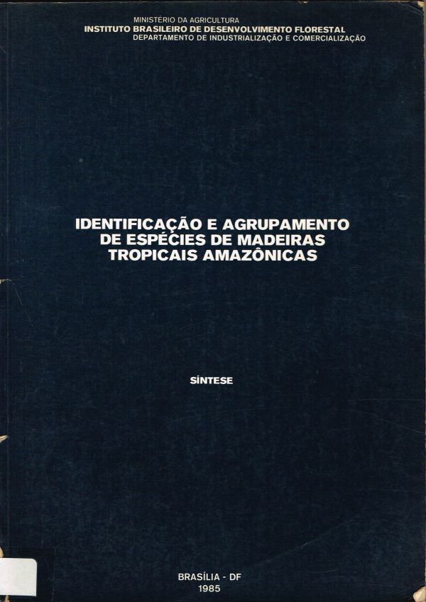 Identificação e Agrupamento de Espécies de Madeiras Tropicais Amazônicas